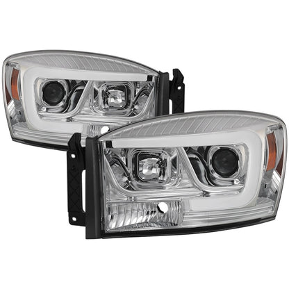 Spyder Dodge Ram 1500 06-08 V2 Projector Headlights - Light Bar DRL - Chrome (PRO-YD-DR06V2-LB-C) 5085290 5085290 Photo - Primary