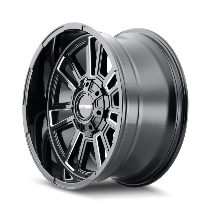 Mayhem 8115 Apollo 20x9 / 8x165.1 BP / 0mm Offset / 125.2mm Hub Black w/ Milled Spokes Wheel 8115-2981BM 8115-2981BM Photo - Primary