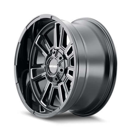 Mayhem 8115 Apollo 20x10 / 8x170 BP / -19mm Offset / 125.2mm Hub Black w/ Milled Spokes Wheel 8115-2170BM 8115-2170BM Photo - Primary