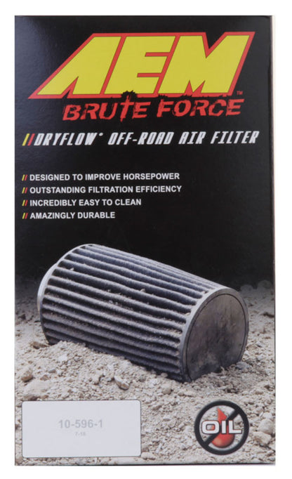 AEM Induction AEM 3.5 inch x 9 inch DryFlow Conical Air Filter 21-2049BF 21-2049BF Photo - in package