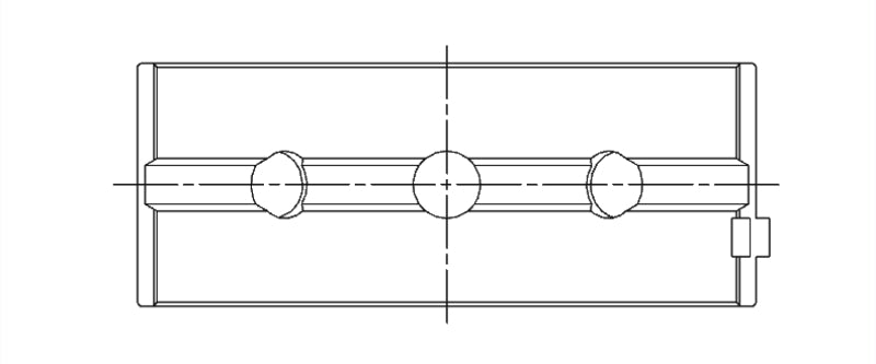 ACL Toyota 1RZ, 2RZ, 2TZ, 3RZ Inline 4 Standard Size High Performance Main Bearing Set 5M8378H-STD 5M8378H-STD Technical Drawing
