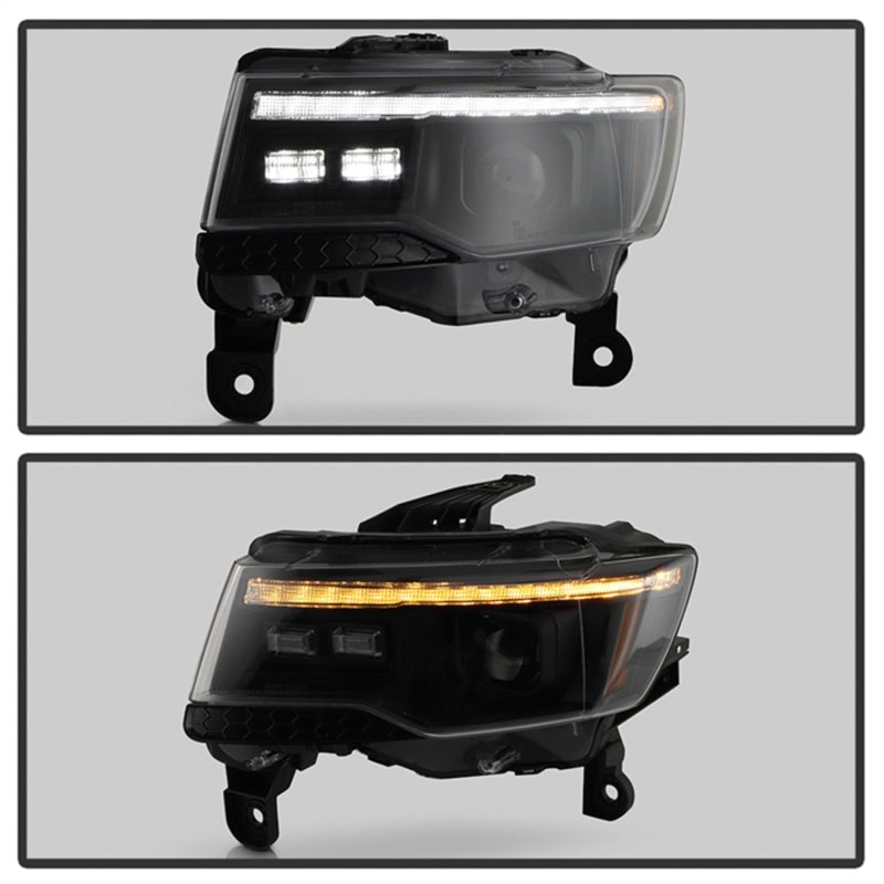 SPYDER 14-21 Jeep Grand Cherokee Proj Headlights - Halogen Model Only - PRO-YD-JGC14HALSI-SBGR-BK 5088949 5088949 Photo - Unmounted