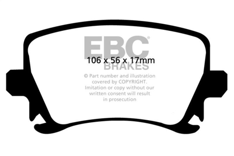 EBC 05-08 Audi A4 2.0L Turbo Bluestuff Rear Brake Pads DP51518NDX DP51518NDX Photo - Primary