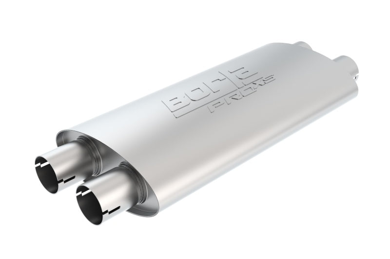 Borla Pro-XS 2.25in Tubing 19in x 4in x 9.5in Oval Notched Dual In / Dual Out Muffler 400492 400492 Photo - Primary