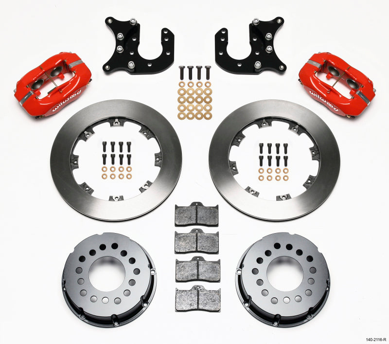 Wilwood Forged Dynalite P/S Rear Kit Red Mopar-Dana 2.72in Offset 140-2116-R 140-2116-R Photo - Primary