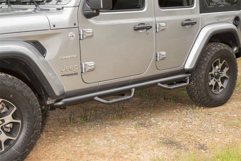 Rugged Ridge Spartan Nerf Bar Kit, Textured Black; 18-18 Jeep Wrangler JLU, 4 Door 11596.04 Photo - Mounted