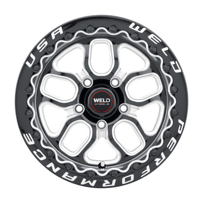 Weld Racing 15x10 Laguna Bead Lock 5x120 ET46 BS7.25 Gloss BLK MIL DIA 78.1 S907B0022P46 S907B0022P46 Photo - Primary