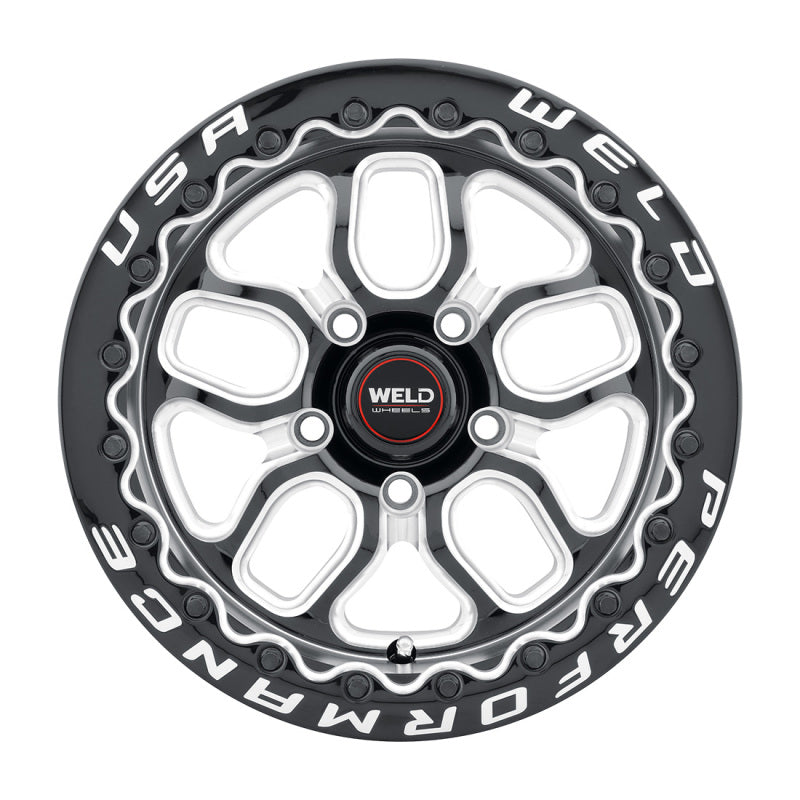 Weld S907 15X10 Laguna Beadlock 5X115 ET22 BS6.4 Gloss Black MIL Dia 78.1 S907B0071P22 S907B0071P22 Photo - Primary