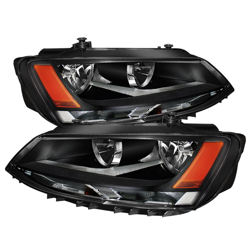 SPYDER Xtune Volkswagen Jetta 11-14 Amber Crystal Headlights Black HD-JH-VJ11-AM-BK 5075796 5075796 Photo - Primary
