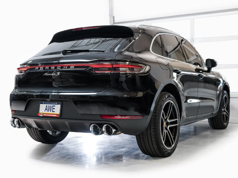 AWE Tuning 19-21 Porsche Macan 3.0T/2.9TT Touring Edition Catback Exhaust w/ Chrome Silver Tips 3015-42951 3015-42951 Photo - Mounted