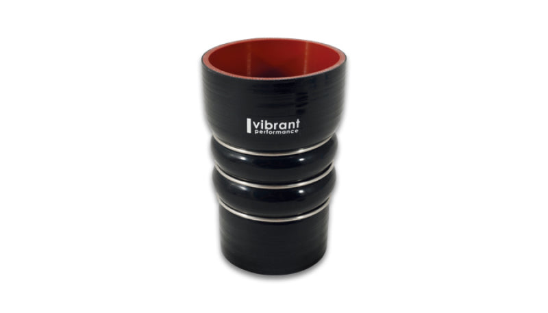 Vibrant Silicone Coupling 4 Ply Aramid CAC Hose 3in x 3.5in Inlet/Outlet - Black 11865 11865 Photo - Primary
