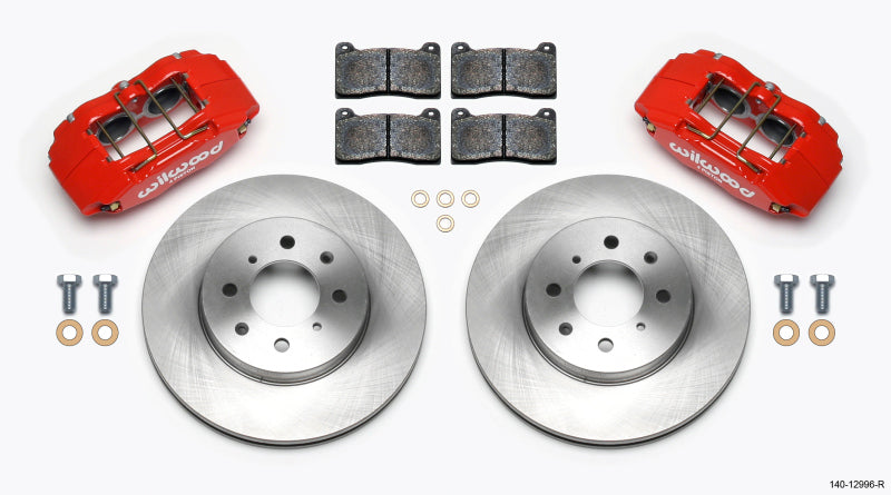 Wilwood DPHA Front Caliper & Rotor Kit, Red, Honda / Acura w/ 262mm OE Rotor 140-12996-R Photo - Primary
