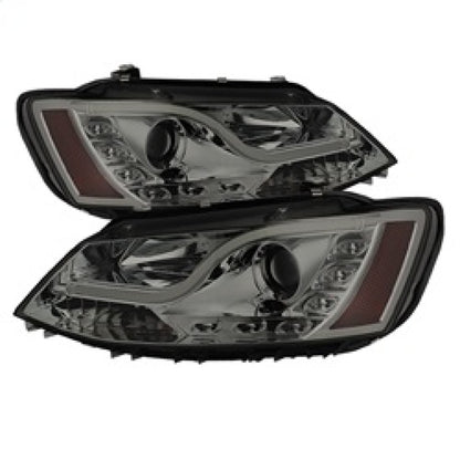 Spyder Volkswagen Jetta 11-14 Projector Headlights Halogen Light Tube DRL Smke PRO-YD-VJ11-LTDRL-SM 5073655 5073655 Photo - Primary