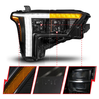 ANZO 22-24 Toyota Tundra (w/Factory LED Refl.) Z-Series Full LED Proj Headlights - Pass. Side ONLY 111599X-R 111599X-R User 1