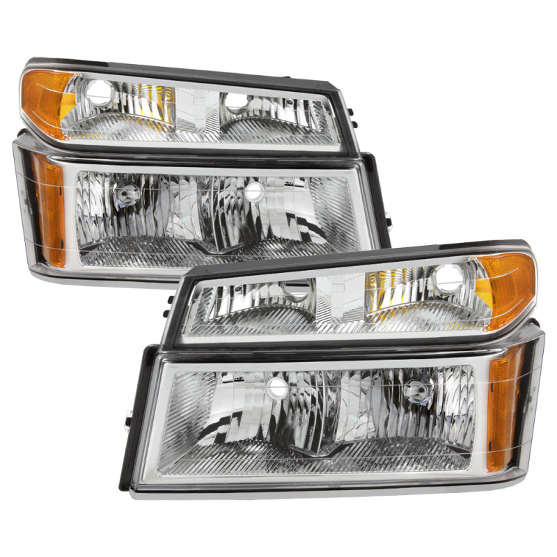 SPYDER Xtune Chevy Colorado 04-12 OEM Headlights w/ Bumper Lights Chrome HD-JH-CCOL04-SET-C 9032127 9032127 Photo - Primary