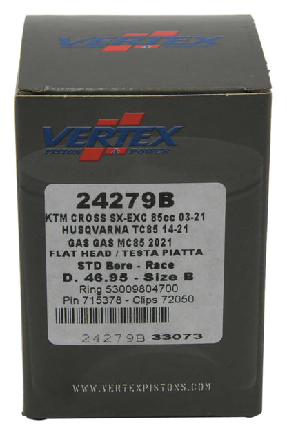 Vertex Pistons Vertex Piston 09-24 KTM 85 SX 85cc Cast Race Piston Kit 24279B 24279B Photo - Primary