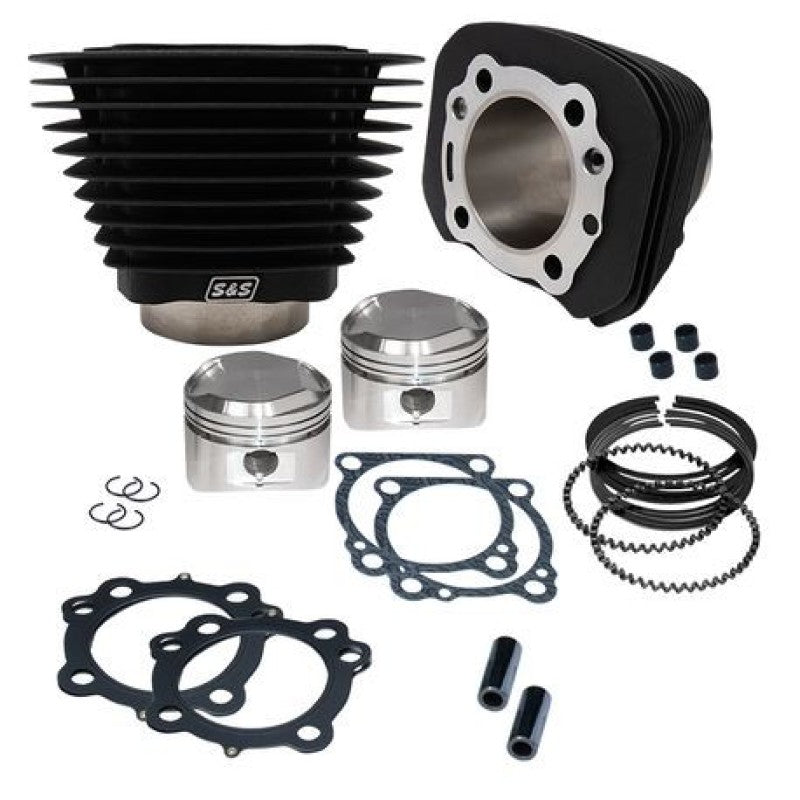 S&S Cycle 86-03 Sportster Models 1200cc Cylinder and Piston Kit - Wrinkle Black 910-0696 910-0696 Photo - Primary
