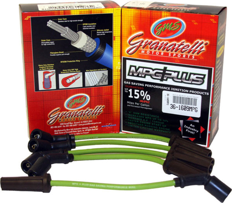 Granatelli Motor Sports Granatelli 81-85 Ford Escort 4Cyl 1.9L MPG Plus Ignition Wires 34-1473MPG