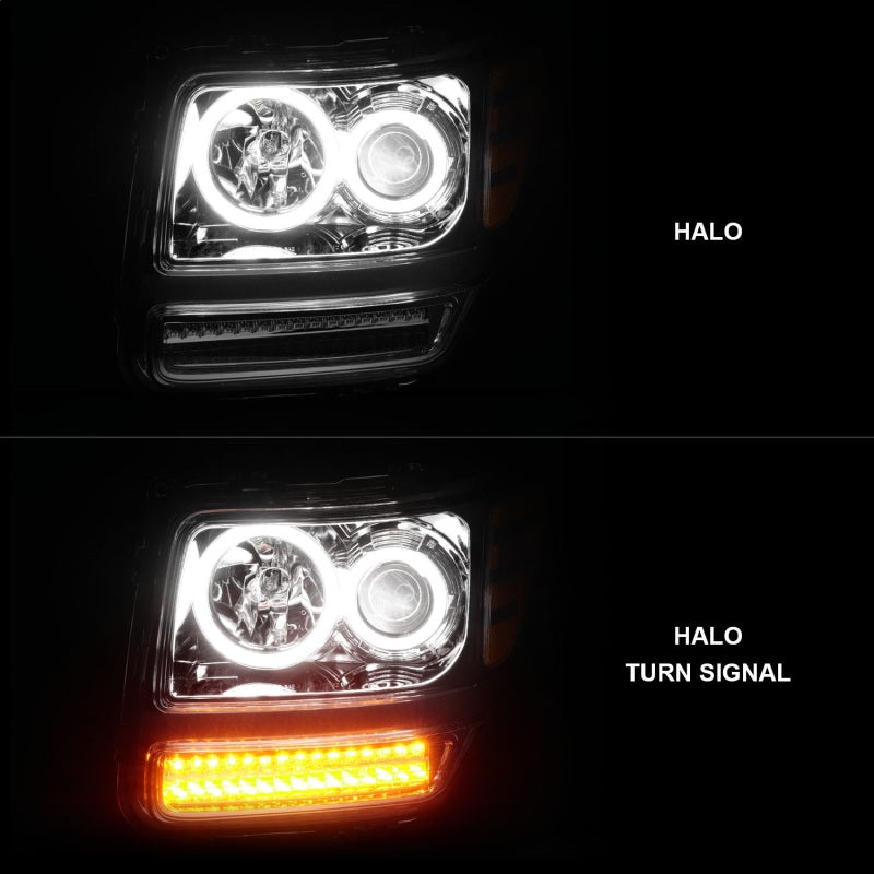 Anzo 2007-2012 Dodge Nitro Projector Headlights w/ Halo Chrome (CCFL) G2 111144 Photo - Unmounted