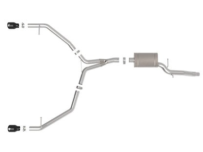 aFe MACH Force-Xp 13-16 Audi Allroad L4 SS Axle-Back Exhaust w/ Black Tips 49-36437-B 49-36437-B Photo - Unmounted