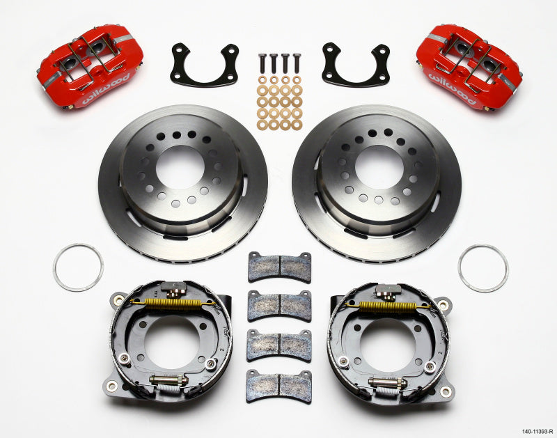 Wilwood Dynapro Low-Profile 11.00in P-Brake Kit - Red Small Ford 2.66in Offset 140-11393-R 140-11393-R Photo - Primary