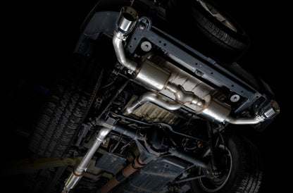 AWE Tuning 07-18 Jeep Wrangler JK/JKU 3.6L Tread Edition Axle-Back Dual Exhaust - Chrome Silver Tips 3015-32003 3015-32003 Photo - Mounted