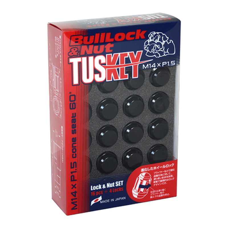 Project Kics 16 LUGS + 4 LOCKS Tuskey Black Bullock And Nut Set - 14X1.50 WT0600B WT0600B User 1