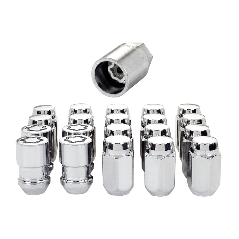 McGard 5 Lug Hex Install Kit (Clamshell) w/Locks (Cone Seat Nut) M12X1.5 / 13/16 Hex - Chrome 84557CN 84557CN Photo - Primary