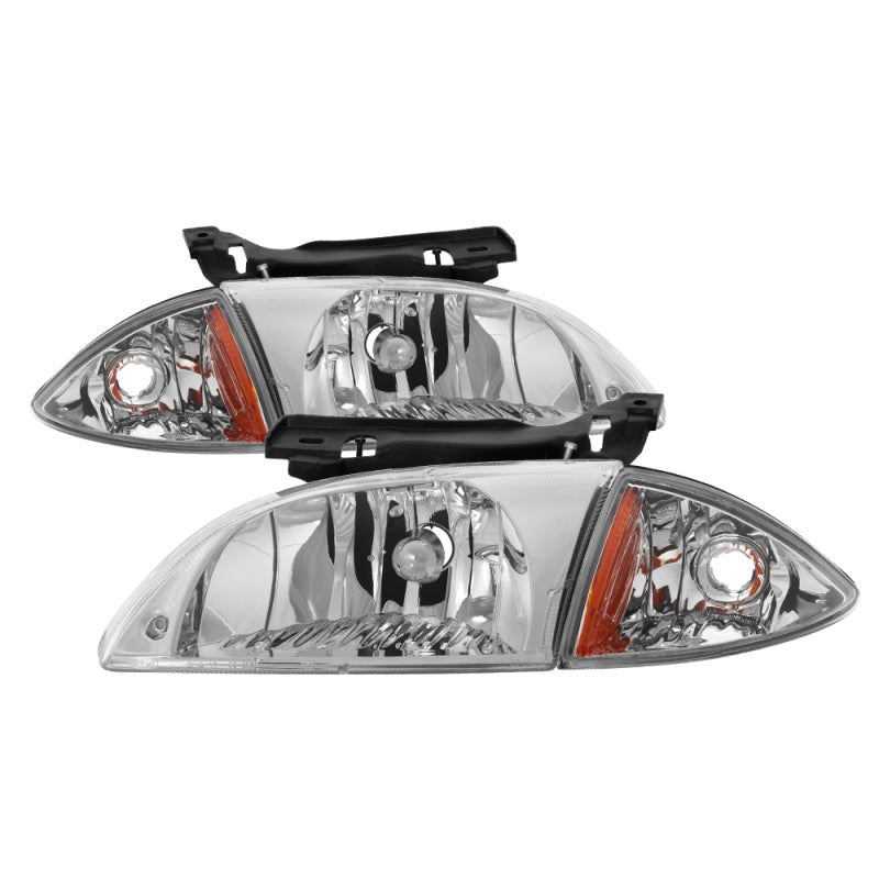 SPYDER xTune Chevy Cavalier 00-02 Corner Lamp & Headlights 4pcs set-Chrome HD-JH-CCAV00-SET-C 9036712 9036712 Photo - Primary