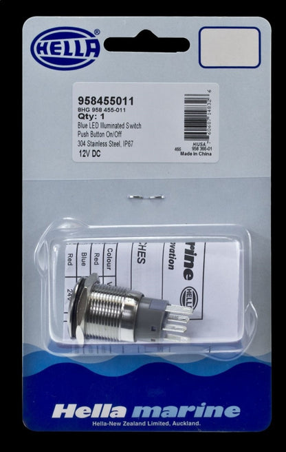 Hella Switch On/Off Ring 12V Blue 8Hg 958455011 958455011 Photo - Unmounted