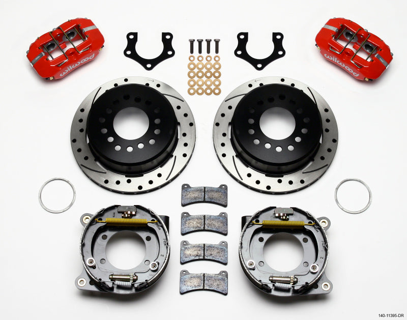 Wilwood FDP-LP 11.00" P-Brake Kit,Drill-Red Mopar/Dana 2.36" Off, w/Snap Ring 140-11395-DR Photo - Primary