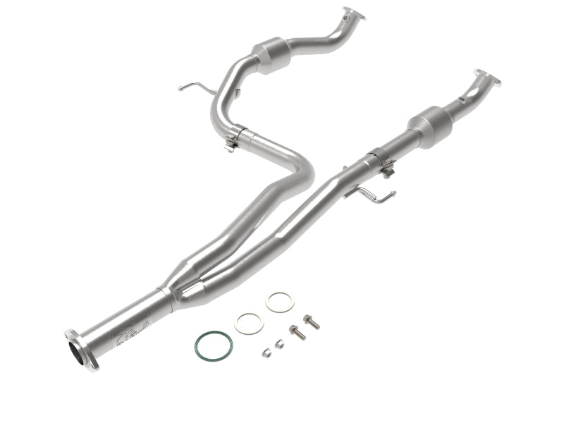 aFe Power Twisted Steel Y-Pipe w/ Cat SS 16-20 Toyota Tacoma V6 3.5L (4WD Only) 48-46013-RC 48-46013-RC Photo - Primary