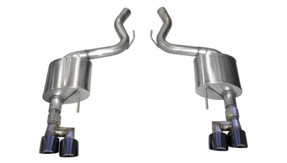 Corsa 18-19 Ford Mustang 5.0L 3in Touring Axle-Back Dual Rear Exit w/ 4in Black PVD Pro-Series Tips 21041BLK 21041BLK Photo - Primary