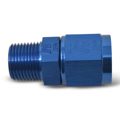 Russell -6 AN AN Female To Male NPT (Blue Finish) 614226 Photo - out of package