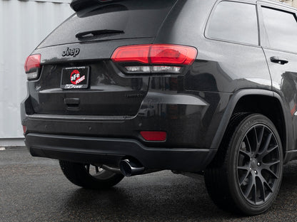 aFe Large Bore HD 3in 304 SS Cat-Back Exhaust w/ Black Tips 14-19 Jeep Grand Cherokee (WK2) V6-3.6L 49-38078-B 49-38078-B Photo - Mounted