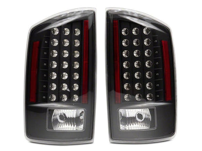 Raxiom 07-08 Dodge RAM 1500 LED Tail Lights- Blk Housing (Clear Lens) R110152 R110152 Photo - Close Up