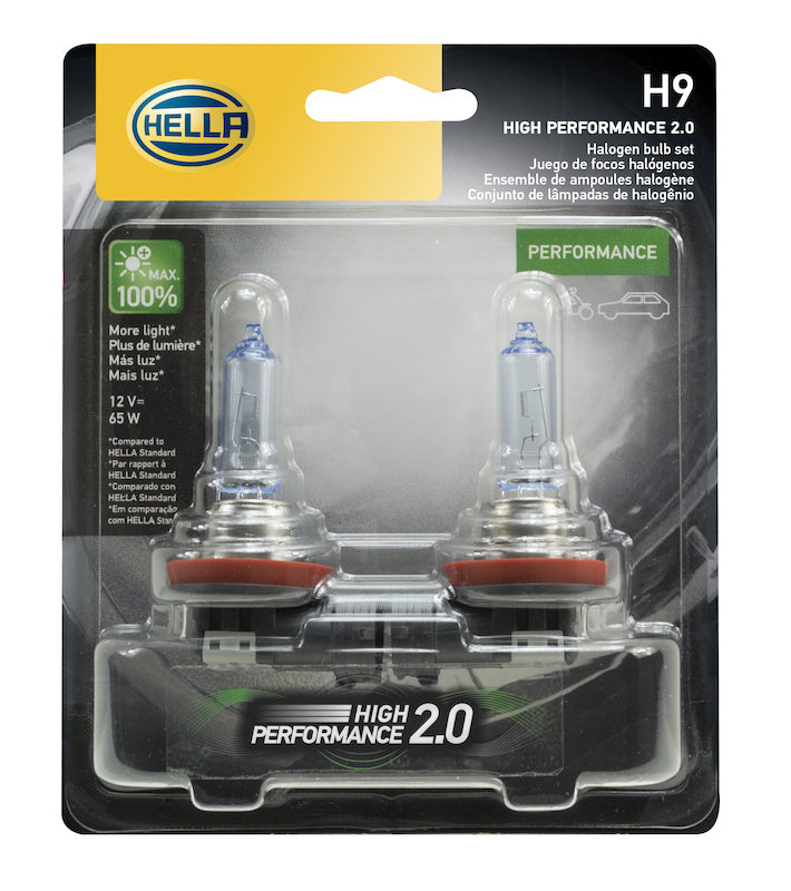 Hella H9 12V 65W PGJ19-5 HP 2.0 Halogen Bulbs H9 2.0TB H9 2.0TB Photo - in package