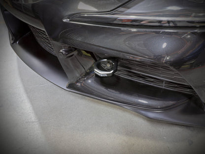 aFe Control Front Tow Hook Gray 20-21 Toyota GR Supra (A90) 450-721001-G 450-721001-G Photo - Mounted