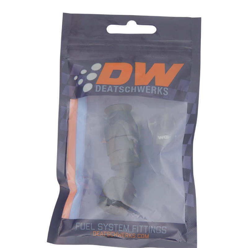 DeatschWerks 6 AN Female Flare Swivel 30-Degree Hose End PTFE - Anodized Matte Black 6-02-0870-B 6-02-0870-B Photo - lifestyle view