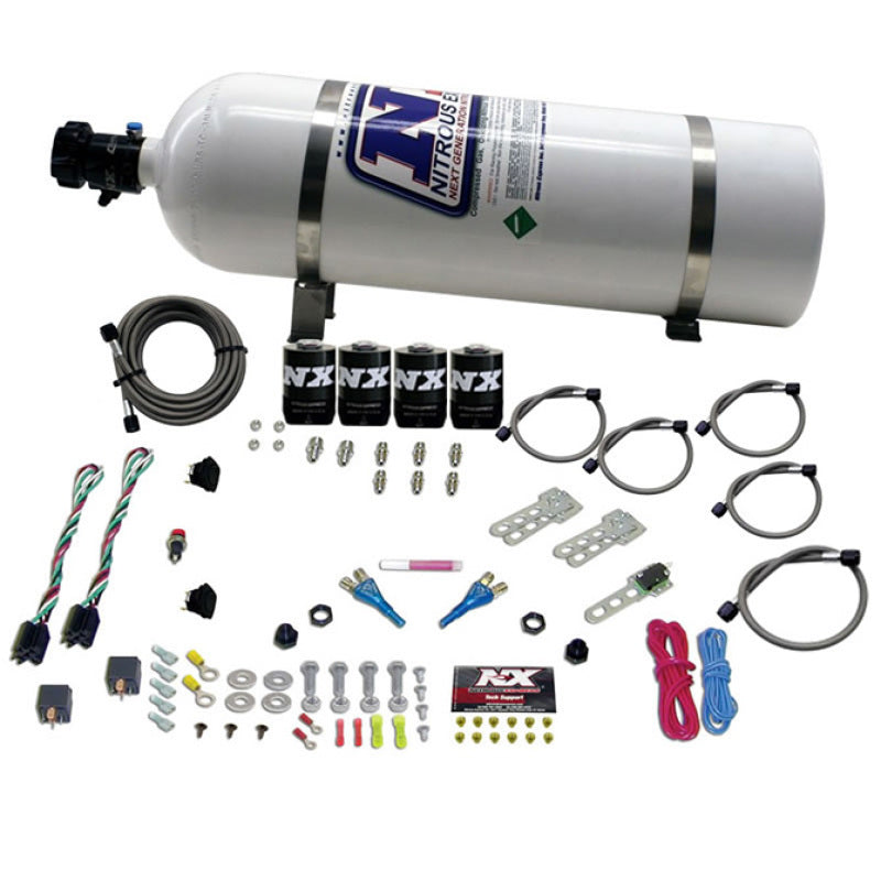 Nitrous Express GM EFI Dual Stage Nitrous Kit (50-150HP x 2) w/15lb Bottle 20224-15 20224-15 Photo - Primary