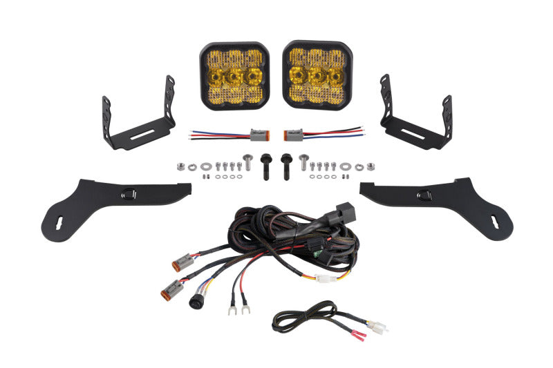 Diode Dynamics 17-20 Ford Raptor SS5 Bumper LED Pod Light Kit - Yellow Pro Combo DD7349 DD7349 Photo - Primary
