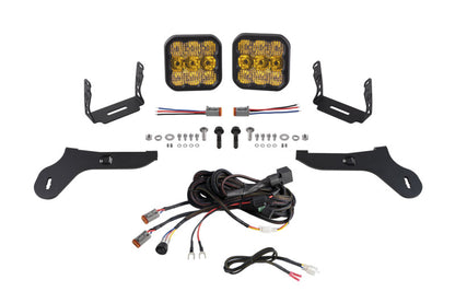 Diode Dynamics 17-20 Ford Raptor SS5 Bumper LED Pod Light Kit - Yellow Pro Combo DD7349 DD7349 Photo - Primary