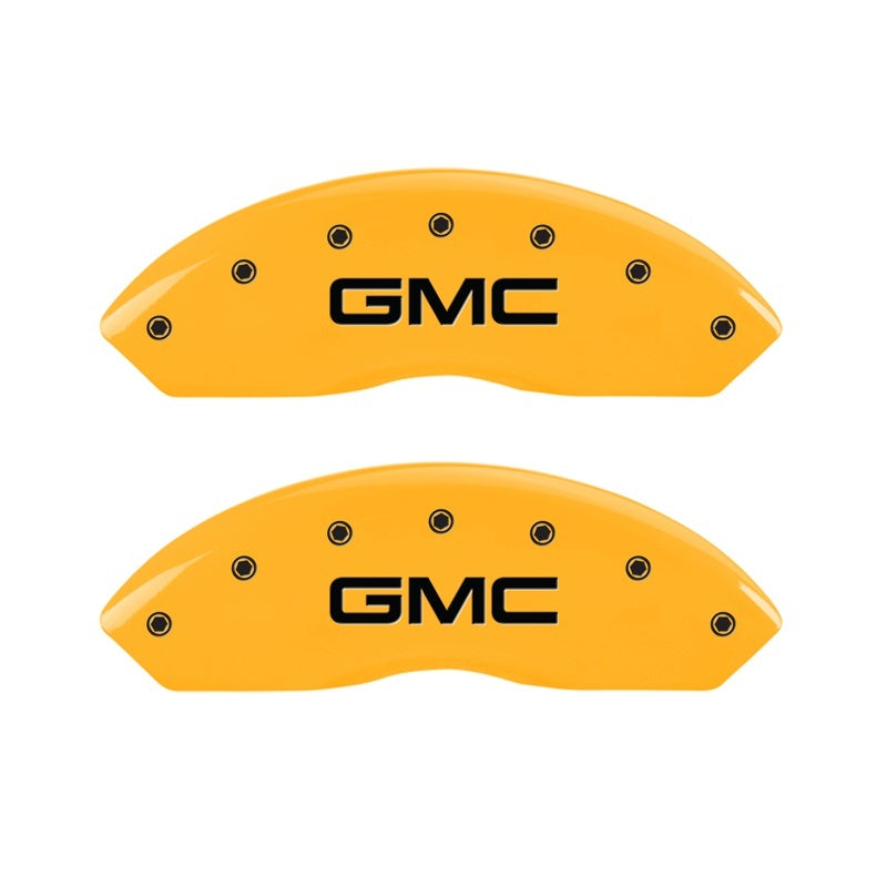 MGP 2 Caliper Covers Engraved Front GMC Yellow Finish Black Characters 1997 GMC Yukon 34012FGMCYL 34012FGMCYL Photo - Primary