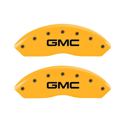 MGP 2 Caliper Covers Engraved Front GMC Yellow Finish Black Characters 1997 GMC Yukon 34012FGMCYL 34012FGMCYL Photo - Primary