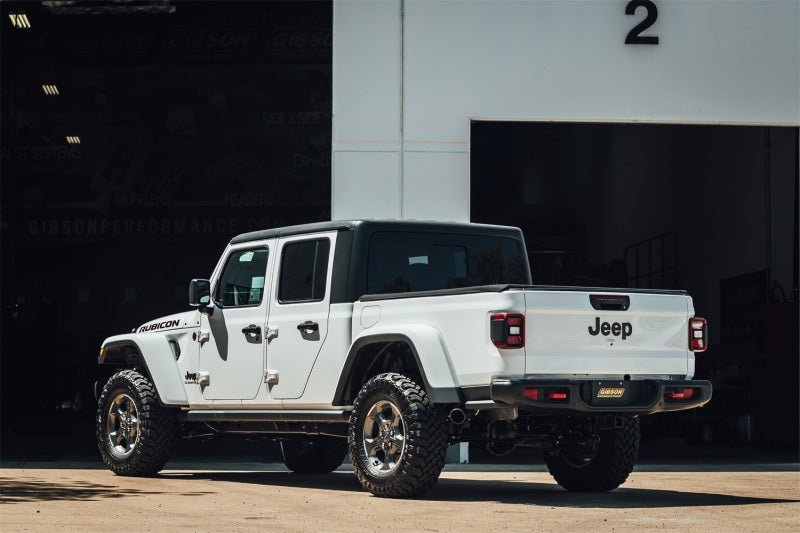 Gibson 2020 Jeep Gladiator JT Rubicon 3.6L 3in Cat-Back Single Exhaust - Black Elite 617409B 617409B Illustration Guide