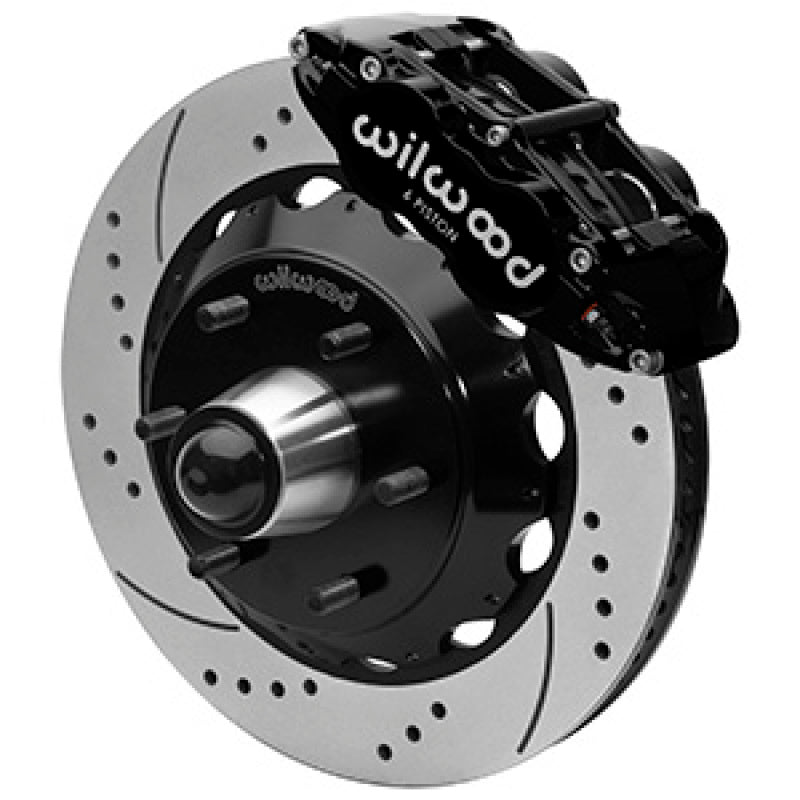 Wilwood Forged Narrow Superlite 6R Front Big Brake Kit 14.00in Drilled Rotors 67-86 GM C1500 - Black 140-15946-D