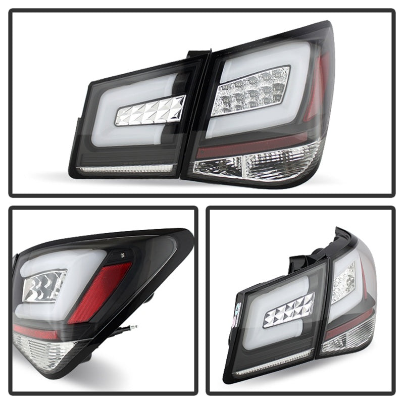Spyder Chevy Cruze 2011-2014 Light Bar LED Tail Lights Black ALT-YD-CCRZ11-LBLED-BK 5076595 5076595 Photo - Unmounted