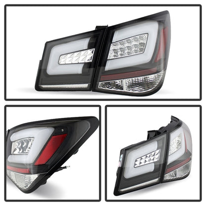 Spyder Chevy Cruze 2011-2014 Light Bar LED Tail Lights Black ALT-YD-CCRZ11-LBLED-BK 5076595 5076595 Photo - Unmounted