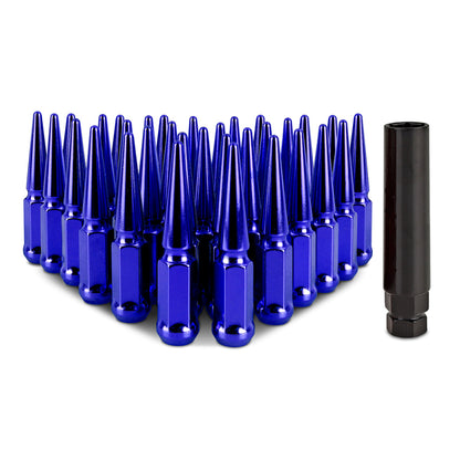 Mishimoto Mishimoto Steel Spiked Lug Nuts M14 x 1.5 32pc Set Blue MMLG-SP1415-32BL MMLG-SP1415-32BL Photo - Primary