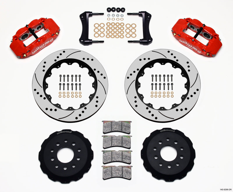 Wilwood Narrow Superlite 6R Front Hat Kit 14.00in Drilled Red 88-93 Corvette C4 140-9298-DR 140-9298-DR Photo - Primary